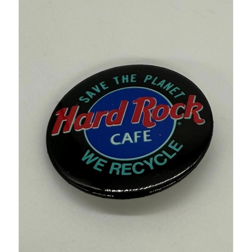 Hard Rock Cafe “We Recycle” Save The Planet Button Badge